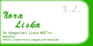 nora liska business card